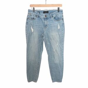 Talbots Flawless 5 pocket boyfriend jeans size 6 distressing classic boho denim